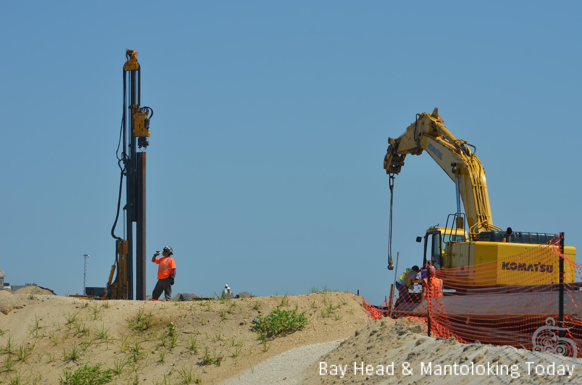 Photos of the Installation of the Steel Revetment in Mantoloking Bay